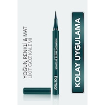 Flormar Mat Likit Kalem Eyeliner (YEŞİL) - Midnight Matte Eyeliner - 004 Green - 8690604641673