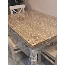 Şeffaf 0.018 Mm Pvc Muşamba - Desenli Silinebilir Şeffaf Masa Örtüsü 16ns34 140