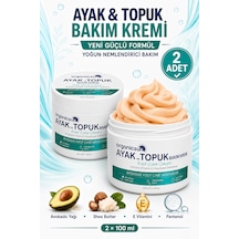 Organicsun Ayak Ve Topuk Çatlak Bakım Kremi 100ml X 2 Adet - Ayak Kokusu, Tırnak Bakımı Avokado Ve Shea Yağlı Yoğun Nemlendirici