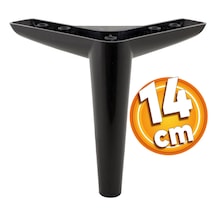 Piko Lüks Mobilya Kanepe Sehpa TV Ünitesi Koltuk Ayağı 14 cm Siyah Baza Ayak