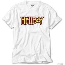 Hellboy Logo Beyaz Tişört