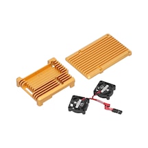 Honmex Raspberry Pi 3 Model B/b+ İçin Alüminyum Alüminyum Kasa, Çift Fanlı Soğutma, Wifi Sinyalini Etkilemez, Kolay Kurulum