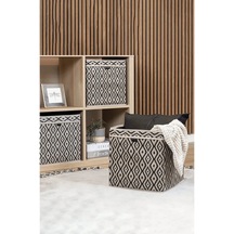 Bohe Raf Düzenleyici Kutu Dolap Organizer 30 X 30 X 30 Bej