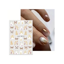 Nailist Floral Çiçekli Seri - Altın Yaldızlı Yapışkan Tırnak Sticker Nail Art Tırnak Dövmesi 59103475