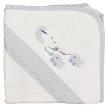 Sebi Balıkçı Tavşan Bebek Banyo Havlusu 75x75 Cm 9879