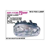 DEPO 4411130LLDEMF Far Sol - Sinyal Golf IV 97-06 Elektrikli Sisli H7-H1-H3