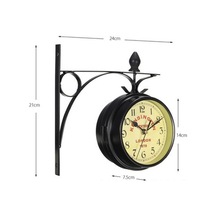 Maiyame Evinize Konfor Ve Stil Katın: Siyah Demirden Yapılmış Çift Taraflı Geri Stili Salıncak Saati, 24 8 21 Cm, Ev Dekorasyonu İçin Mükemmel Seçim Renkli
