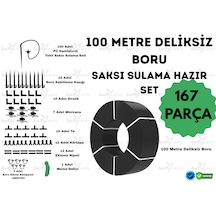 Lovemygarden 100 Metre Deliksiz Damla Sulama Borusu Ve Saksı Sulama Seti - Ø16 Mm