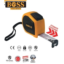 Boss 5 Mt X 25 Mm 84378 Profesyonel Çelik Şerit Metre Stoplu 12 Adet 5 M