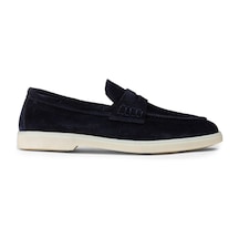 Deery Erkek Hakiki Süet Lacivert Loafer Ayakkabı - 02028mlcvc01 Lacivert