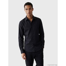 Lcw Vision Siyah Slim Fit Erkek Gömlek