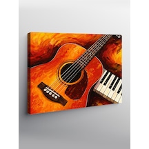 Kanvas Tablo Piyano Ve Klasik Gitar