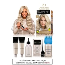 Sea Color Set Saç Boyası 0.1 Platin Sarısı 2 Li +pratik Boya Kabı