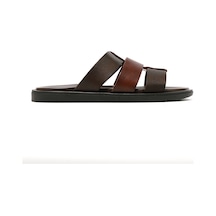 Terlik Erkek M6857 The Sandals Factory Leather Upper Dark Brown Dark Brown Koyu Kahverengi