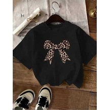 Kozia Outdoors Malkoçbey Panter Kurdela Baskılı Oversize Unisex Basic T-shirt SIYAH