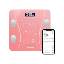Concord C-w01 Dijital Akıllı Bluetooth Baskül - Pembe - Pil Hediyelidir