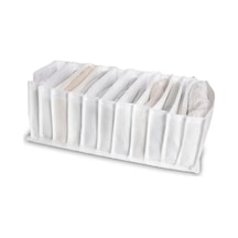 3' Lü Set 11 Bölmeli Medium Beyaz Renkte Dolap İçi Ve Çekmece Düzenleyici Esnek Kumaş Organizer Kuma Diğer