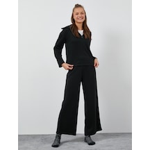 Koton Dik Yaka Pijama Üstü Fermuarlı Uzun Kollu Siyah 3wlk40096mk 3WLK40096MK999 Siyah