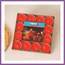 Bezos Tealight Yuvarlak Mum 32'li Mix Rengaren Çok Renkli