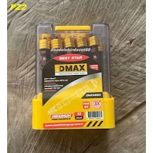 Dmax Pz2 Stoplu Vida Sıkma Ucu Mıknatıslı Çift Yönlü Yıldız Bits Uç 10 Adet Matkap Ucu