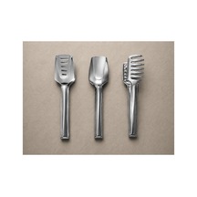 Marino 3 Lü Paslanmaz Çelik Servis Maşası Seti 23 Cm Makarna, Salata, Izgara, Ekmek Ve Açık Büfe İçin Metal Maşa