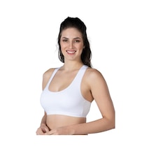 Beyaz Mı Emay 1424 Modal Cotton Sporcu Büstiyer Beyaz