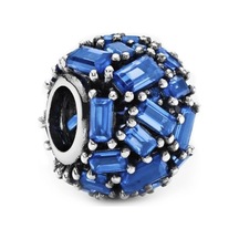 Nur Silver Pave Baget Taşlı Gümüş Charm Nur-bl12403