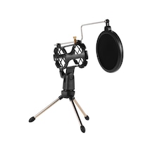 Jms Titreşim Önleyici Pop Filtre Kiti Mini Masaüstü Mikrofon Standı