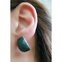 Oseshop Yeşim Taşlı Gümüş Küpe
