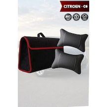 Citroen C6 Uyumlu Koltuk Yastığı Bagaj Çantası Siyah Renk Lüks Model