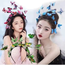 Led Işıklı 3d Kelebek Taç