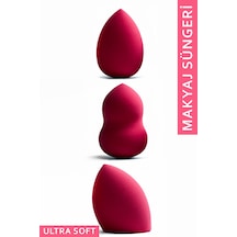 Hill Beauty Ultra Soft 3'lü Makyaj Süngeri Fuşya 3'lü Set