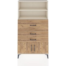 Arges Dolap 2 Raflı 3 Çekmeceli 2 Kapaklı 88x30x163 Aytaşı-çam Aytaşı