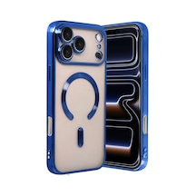 Newface - 872 - Apple iPhone Uyumlu 17 Pro Max Kross Magneticsafe Kapak - Zero-hls - - Lacivert