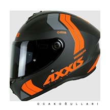 Axxıs Draken S Slıde B4 Matt Fluor Orange Motorcu Turuncu - Siyah