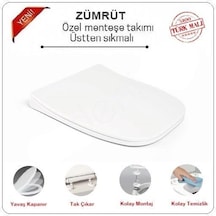 Nkp Slim Kare Yavaş Kapanır Klozet Kapağı Zümrüt