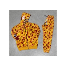 Bomii Çocuk Bape Alt Üst Takım Eşofman Takımı Sarı - 936290063 Sarı