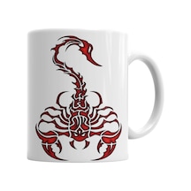 Escorpion Red Kupa Bardak Porselen Karışık