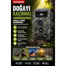Fotokapan Kamera 3 Sensör 16mp Full Hd 1080p Gece Görüşlü 2 Inç Lcd Ekran Çok Renkli