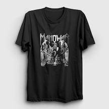 Presmono Unisex Silver Battle Hymns Manowar T-shirt Siyah