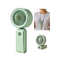 Mini El Fanı 3 Hız Modu, 90 Ayarlanabilir, Boyun Askılı, 15 Cm Kompakt Taşınabilir Fan, Usb Şarjlı, Seyahat, Ofis Ve Günlük, Serinletici Etki, Ym88265 Yeşil