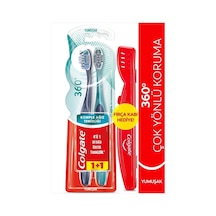 Colgate 360 Komple Ağız Temizliği Çok Yönlü Koruma Yumuşak Diş Fırçası 1+1 Fırça Kabı Hediye
