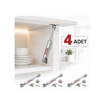 4adet Dolap Kapak Amortisörü 80n Gri 20 Cm Gazlı Piston Kapak Hidroliği Mutfak Dolabı Pistonu 6395751