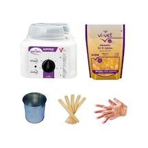 Depi Roll Jupiter Ağda Makinesi + Vi-Vet Granül Naturel Ağda 1 KG + Cezve + Spatula 5'li + Eldiven