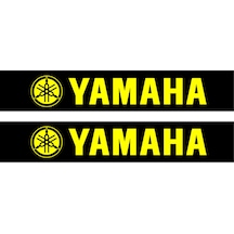 Yamaha Motorcu Boru Sticker Set Sarı