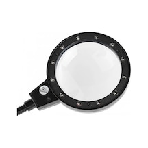 Nikula-12 Led Clipslı Işıklı Büyüteç,işıklı Masa Lambası Çalışma Lambası Lisinya