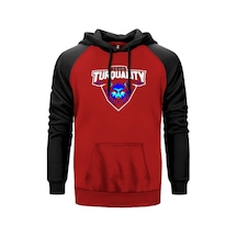 Turquality Kırmızı Renk Reglan Kol Sweatshirt