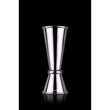 Paslanmaz Çelik Çift Taraflı Kokteyl Jigger, Gümüş Rengi, Parlak Yüzey, Bar Ölçüm Kabı 25/50 Ml Diğer