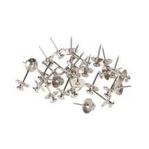 Mufunye 30 Adet Gümüş Renkli Çinko Alaşımlı İki Uçlu Paspas, Fotoğraf Duvarı Ve Softboard İçin Dıy Dekoratif Tak钉, Hafif Nesneleri Sabitleyen Taşınabilir Depolama Kutusu İçerir