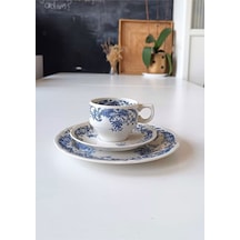 Valeria Üçlü/trio Çay Fincanı Vitro Porzellan Antıque Tea Cup & Saucers Maviv